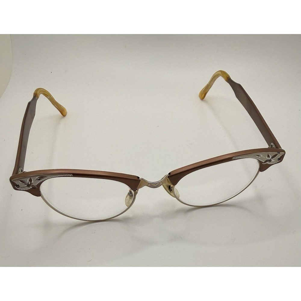 MINT Artcraft Gold Filled CatEye Glasses 1/1012 KGF Alum 4 1/4-5 1/2 20mm-Retro - Picture 2 of 7